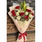 white lily and rose bouquet